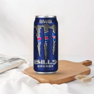 Buffalo Bills Energy Drink Style Personalized Fan Nutrition Facts Can Tumbler