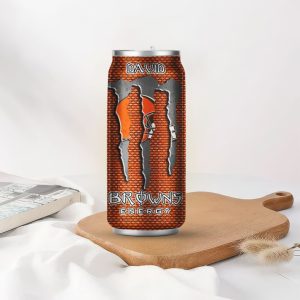 Cleveland Browns Fan Personalized Nutrition Facts Energy Drink Can Tumbler