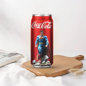 Custom Name Superman Man of Steel Coca Cola Skinny Can Tumbler