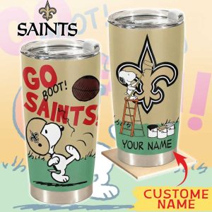 Custom New Orleans Saints Snoopy Go Boot Tumbler Custom New Orleans Saints Snoopy Go Boot Tumbler