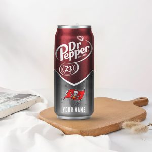 Custom Tampa Bay BucCan Tumblereers Dr Pepper Style Personalized Name Can Tumbler