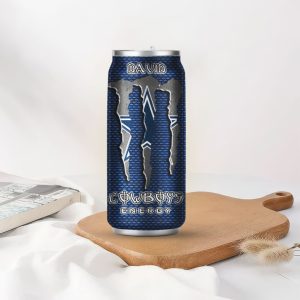 Dallas Cowboys Custom Energy Drink Style Personalized Name Soda Can Tumbler