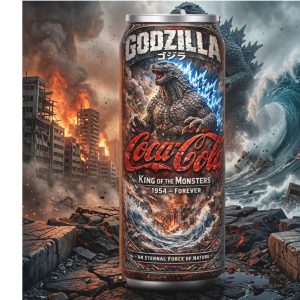 Godzilla King of the Monsters 1954 Forever Coca Cola Collector Can Tumbler