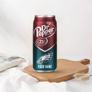 Personalize Philadelphia Eagles Dr Pepper NFL Sports Can Tumbler Skin