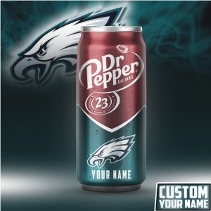 Personalize Philadelphia Eagles Dr Pepper NFL Sports Can Tumbler Skin