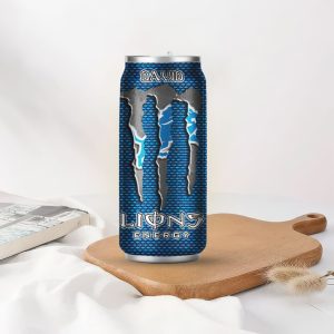 Personalized Detroit Lions Fan Nutrition Facts Sports Energy Can Tumbler