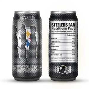 Personalized Pittsburgh Steelers Energy Drink Style Can Tumbler Personalized Pittsburgh Steelers Energy Drink Style Can Tumbler