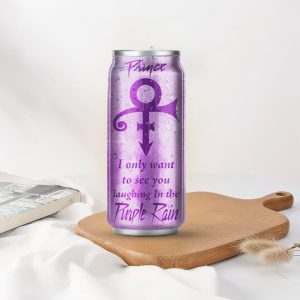 Prince Purple Rain Tribute Artist Symbol Commemorative Purple Soda Can tumbler