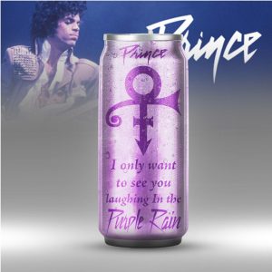 Prince Purple Rain Tribute Artist Symbol Commemorative Purple Soda Can tumbler