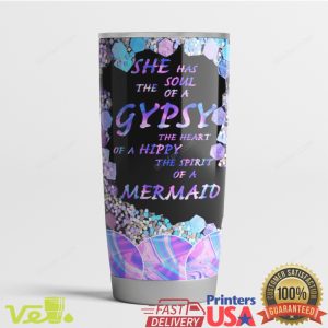 Purple Glitter Mermaid Gypsy Soul Hippie Spirit 20oz 30oz Tumbler