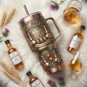 The Macallan Speyside Scotland A Legacy of Excellence Whiskey Theme Tumbler