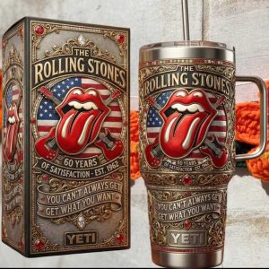 The Rolling Stones 60 Years of Satisfaction Commemorative 40oz Tumbler The Rolling Stones 60 Years of Satisfaction Commemorative 40oz Tumbler