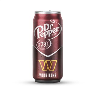 Washington Commanders Personalized Dr Pepper Style Drink Can Tumbler Washington Commanders Personalized Dr Pepper Style Drink Can Tumbler
