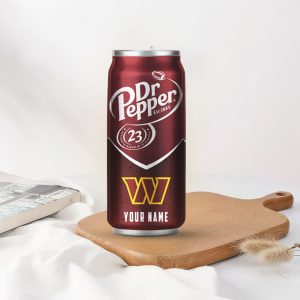 Washington Commanders Personalized Dr Pepper Style Drink Can Tumbler