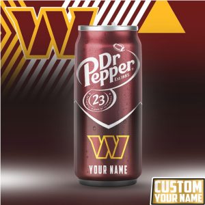Washington Commanders Personalized Dr Pepper Style Drink Can Tumbler