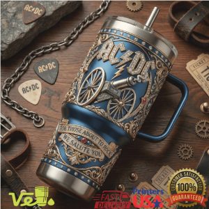 AC DC For Those About To Rock Cannon Blue 40oz Tumbler