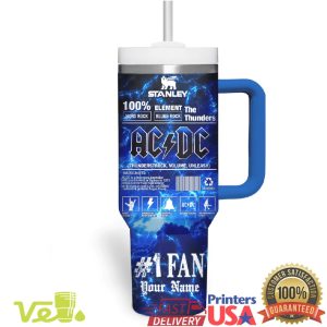 AC DC Thunderstruck For Those About To Rock Custom Fan 40oz Tumbler