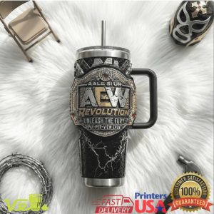 AEW Revolution Unleash The Fury Heavyweight Championship Tumbler