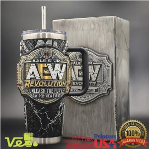 AEW Revolution Unleash The Fury Heavyweight Championship Tumbler