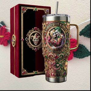 Harley Quinn and Joker Mad Love Chaos & Desire Jeweled Luxury Tumbler