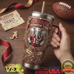 Alabama Crimson Tide Roll Tide Elephant Mascot Heritage College Football Tumbler