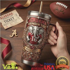 Alabama Crimson Tide Roll Tide Elephant Mascot Heritage College Football Tumbler