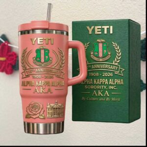 Alpha Kappa Alpha Sorority AKA 118th Anniversary 1908 2026 Salmon Pink Heritage Tumbler