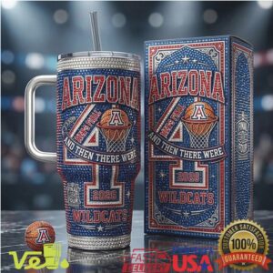 Arizona Wildcats Basketball Final Four 2026 Championship Style Sports Tumbler
