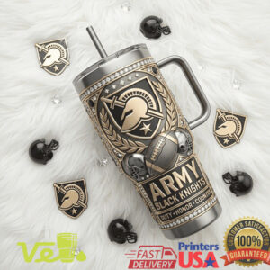 Army Black Knights Duty Honor Country Football Style Military Tumbler