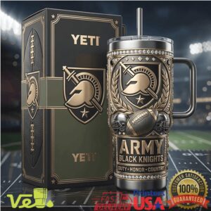 Army Black Knights Duty Honor Country Football Style Military Tumbler