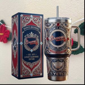 Atlanta Braves Country Legacy 1871 Luxury Clubhouse Edition Navy Gifts for Fans Tumbler
