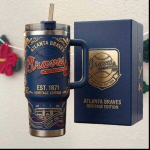 Atlanta Braves MLB Heritage Edition Est 1871 Chop On Baseball Fan Gifts Tumbler