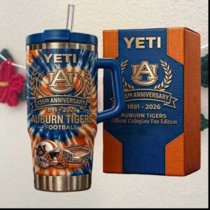 Auburn Tigers Football 135th Anniversary 1891 2026 Tie Dye Collegiate Fan Gifts Tumbler