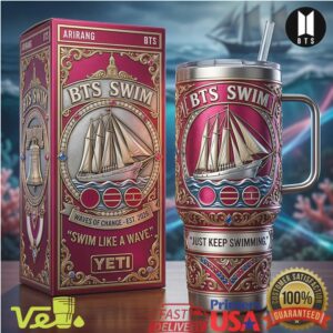 BTS Swim Waves of Change Tour 2026 K Pop Style Music Tumbler