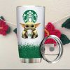 Mandalorian and Baby Yoda Galaxy Starry Night Travel Tumbler Mandalorian and Baby Yoda Galaxy Starry Night Travel Tumbler