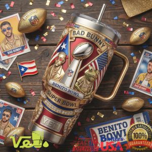 Bad Bunny Benito Super Bowl NFL Champion Limited Edition Fan Apparel Men Women Tumbler