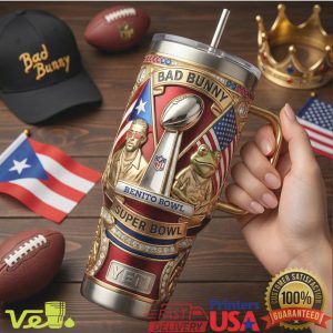 Bad Bunny Benito Super Bowl NFL Champion Limited Edition Fan Apparel Men Women Tumbler
