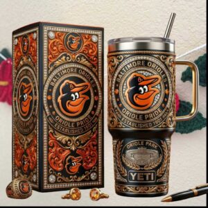 Baltimore Orioles Oriole Pride 1901 Luxury Clubhouse Edition Gold Gifts for Fans Tumbler