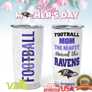 Baltimore Ravens Football Mom 40oz Tumbler Mother's Day NFL Team Gift