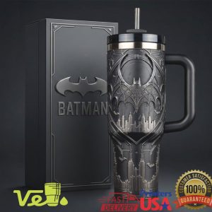Batman Dark Knight Gothic Gotham City 40oz Embossed Tumbler