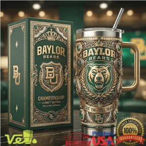 Baylor Bears Championship Legacy Edition Est 1845 Green Gold Collegiate Tumbler