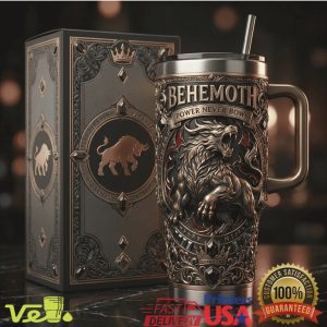 Behemoth Power Never Bows Mythical Bull 40oz Tumbler with Handle