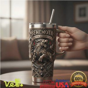 Behemoth Power Never Bows Mythical Bull 40oz Tumbler with Handle