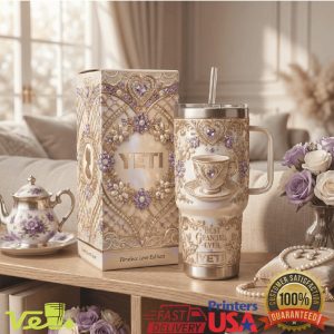 Best Grandma Ever Ornate Lace Jewel 40oz Tumbler