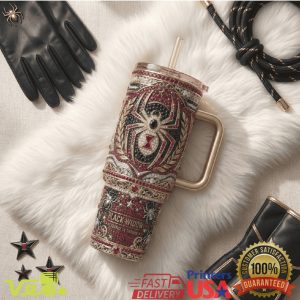 Black Widow Elegance in Shadow Jeweled Spider 40oz Tumbler with Gift Box