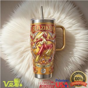 Blaziken Ignite the Stage Pokémon Inspired Sculpted 40oz Tumbler