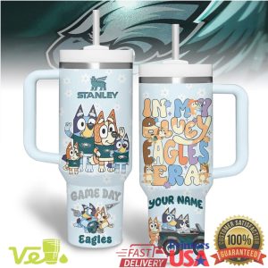 Bluey x Philadelphia Eagles In My Eagles Era Custom Name 40oz Tumbler