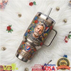 Bob Weir Grateful Dead In Loving Memory 1947 2026 Tribute Band Stainless Steel Insulated Tumbler
