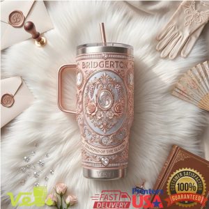 Bridgerton Diamond of the Season Regency Pink 40oz Insulated Tumbler