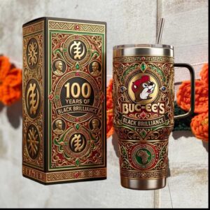 Buc ee's 100 Years of Black Brilliance Cultural Heritage Commemorative Collector Gift Stainless Steel Insulated Tumbler